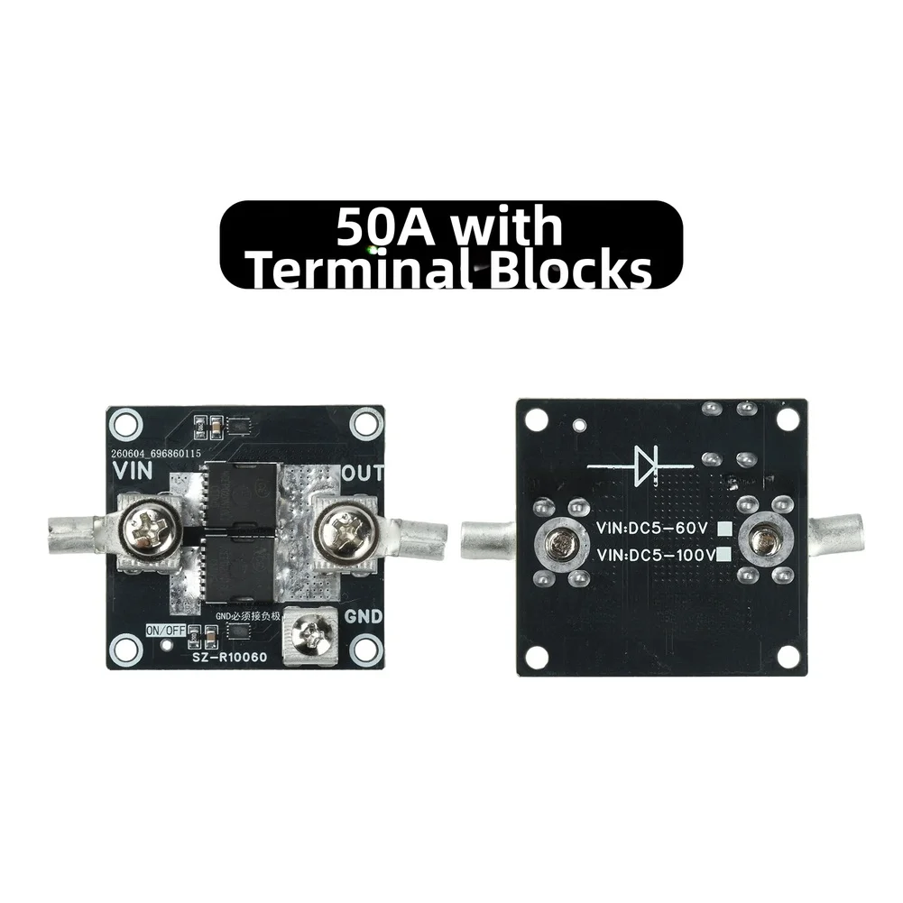 DC 5V 100V High Current For Ideal Diode Module Solar Anti Backflow Dual Chip For Battery System Protection Equipment