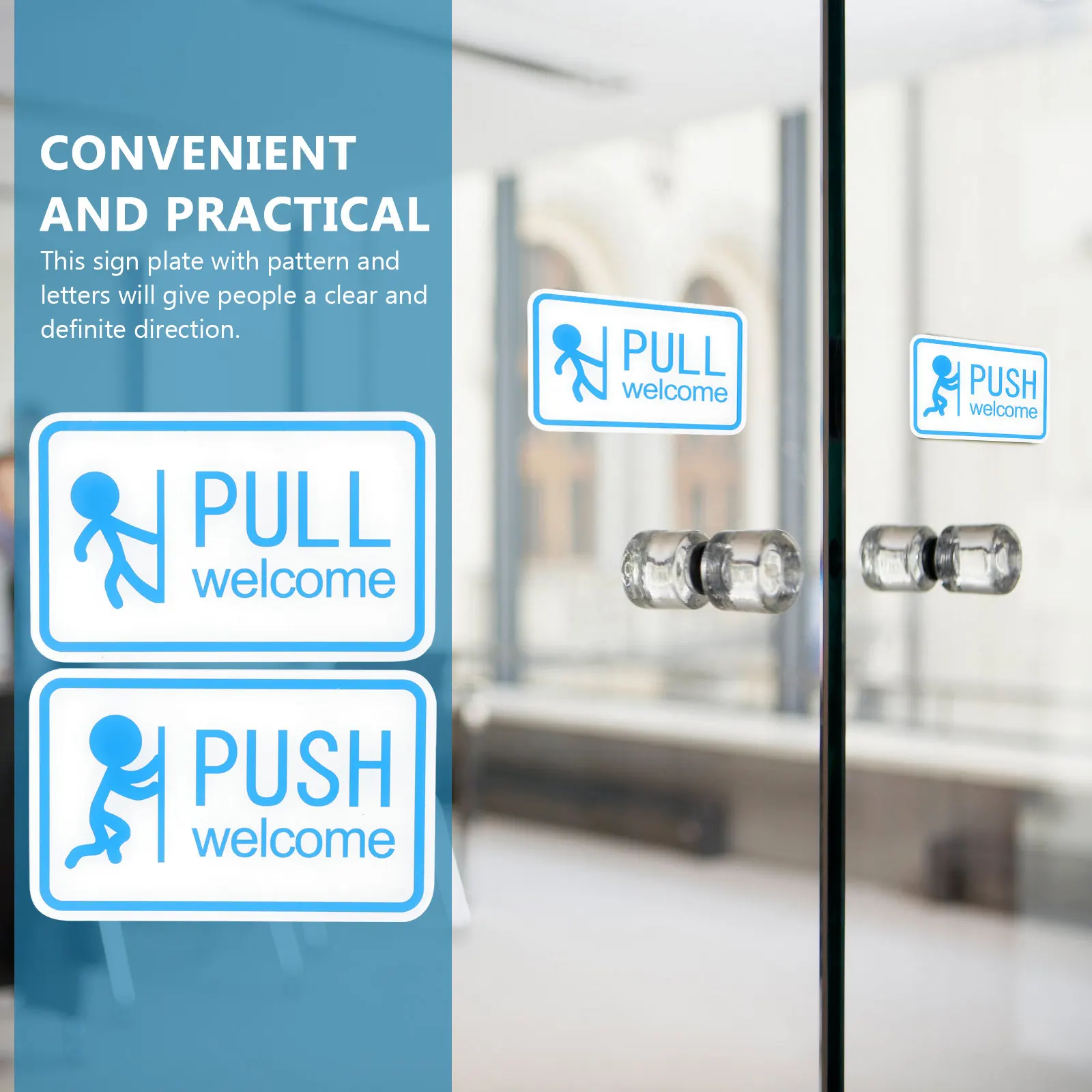 

2 шт. акриловых табличек «Вход/Выход» для стеклянных дверей, указателей направления для отелей, торговых центров, туалетов, офисов