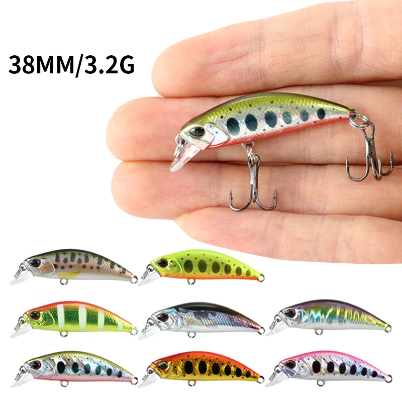 1pc Fishing Lure 38mm 3.2G Mini Sinking Fishing Lures Jerkbaits Peche Artificial Bait Wobbler Lure For Trout Bass Carp Fishing