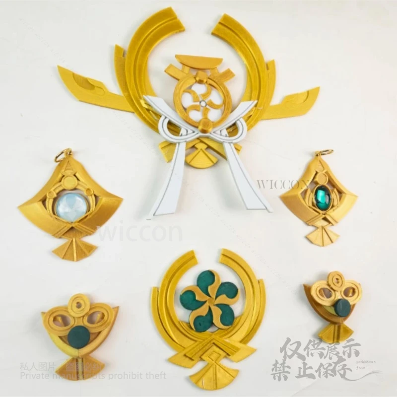 Yae Miko Cosplay Copricapi Puntelli Genshin Impact Gioco di ruolo Copricapo ACC Orecchini Accessorio Y2K Cosplay Halloween Party Carnevale