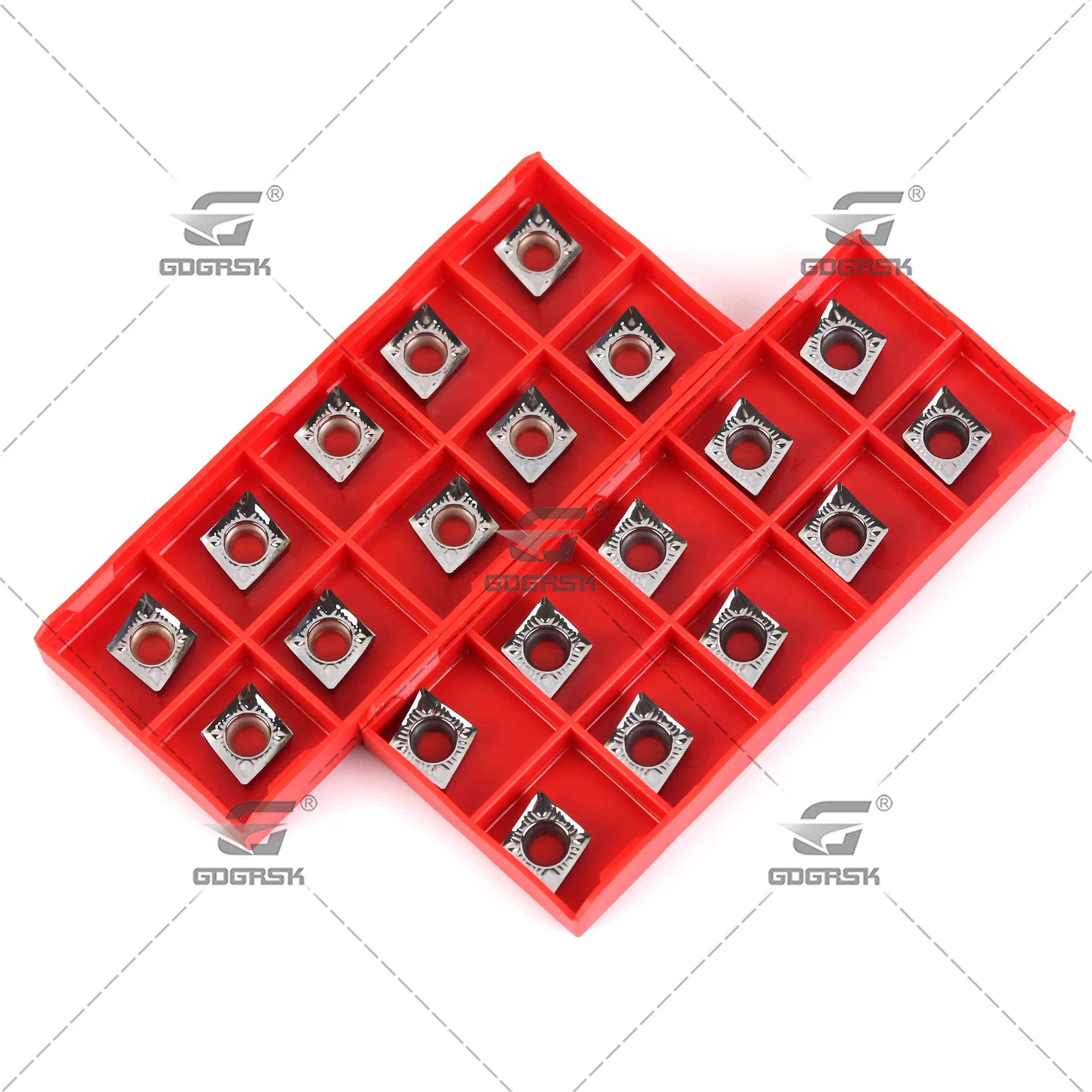 Imagem -06 - Deskar-cnc Torno Ferramentas para Processamento de Alumínio e Cobre Lâmina de Torneamento de Alumínio de Carboneto Ccgt060202 Ccgt09t304 Ccgt120408 al K10