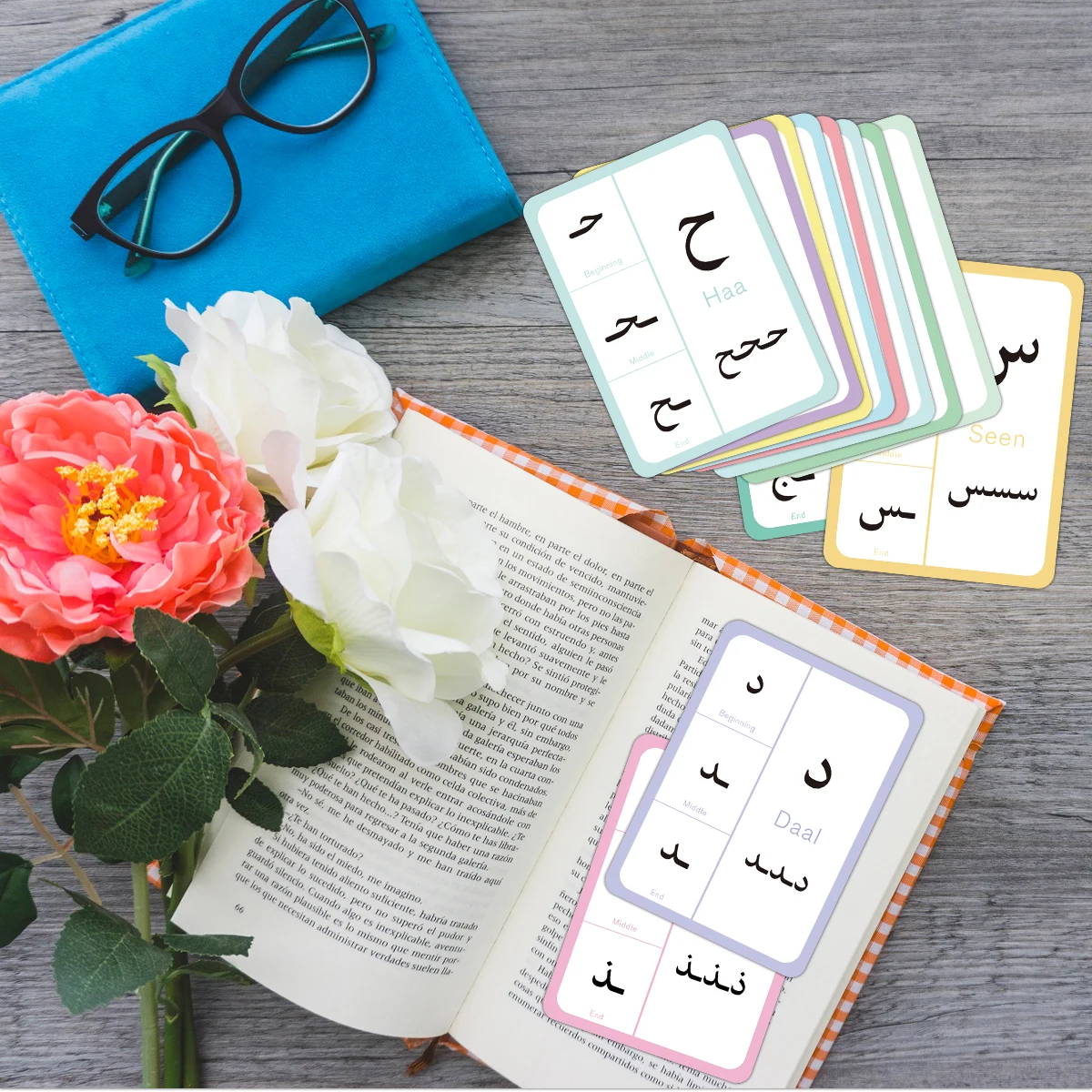 28 قطعة من البطاقات التعليمية لموضع الأبجدية العربية لمتعلمي اللغة العربية، أداة تعلم للتعليم المنزلي، الفصول الدراسية، التعليم المبكر #5