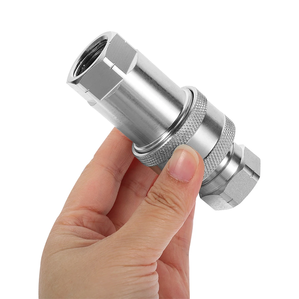

1PC Quick Connect Hydraulic Coupler NPT Thread Oil Pipe Joint Dust Cap Fast Connection Steel Fittings Industrial Equipment
