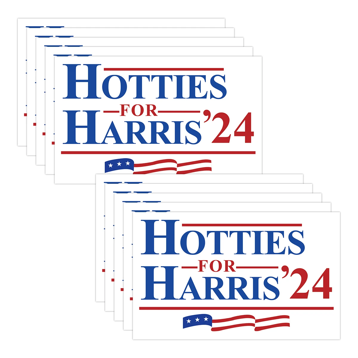 10pcs Hotties for Harris 2024 Stickers,Kamala Harris 2024 Presidential Campaign Decals,I\'m be with her,Waterproof Car Stickers