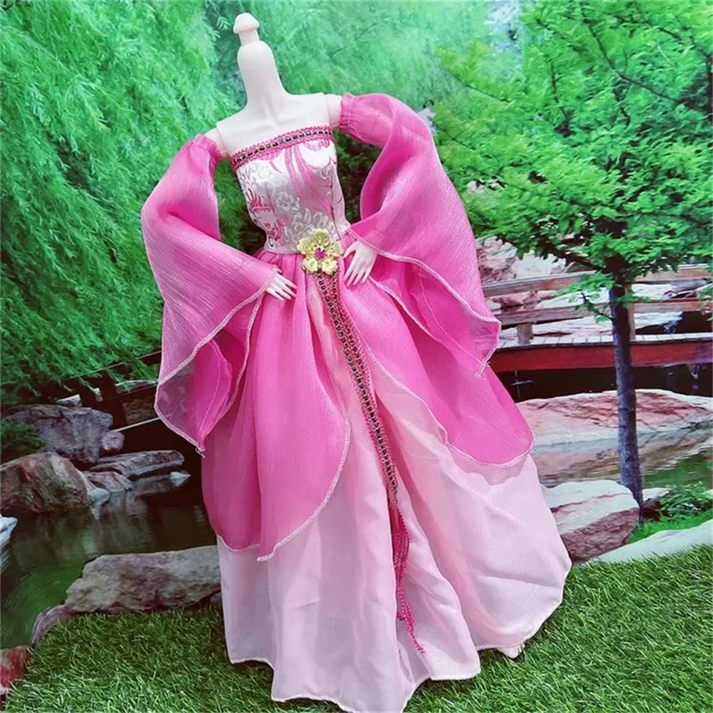 60cm 's Clothes For 1/3 Bjd Change Dress Fairy Princess Wedding Dress Suit Diy Girl Toys Dress Up Accessories