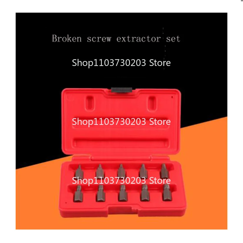 

NEW 10PCs Bolt Extractor Broken Screw Nut Removal Tool Multi-spline Broken Stud Sliding Tooth Removal Hexagonal Head