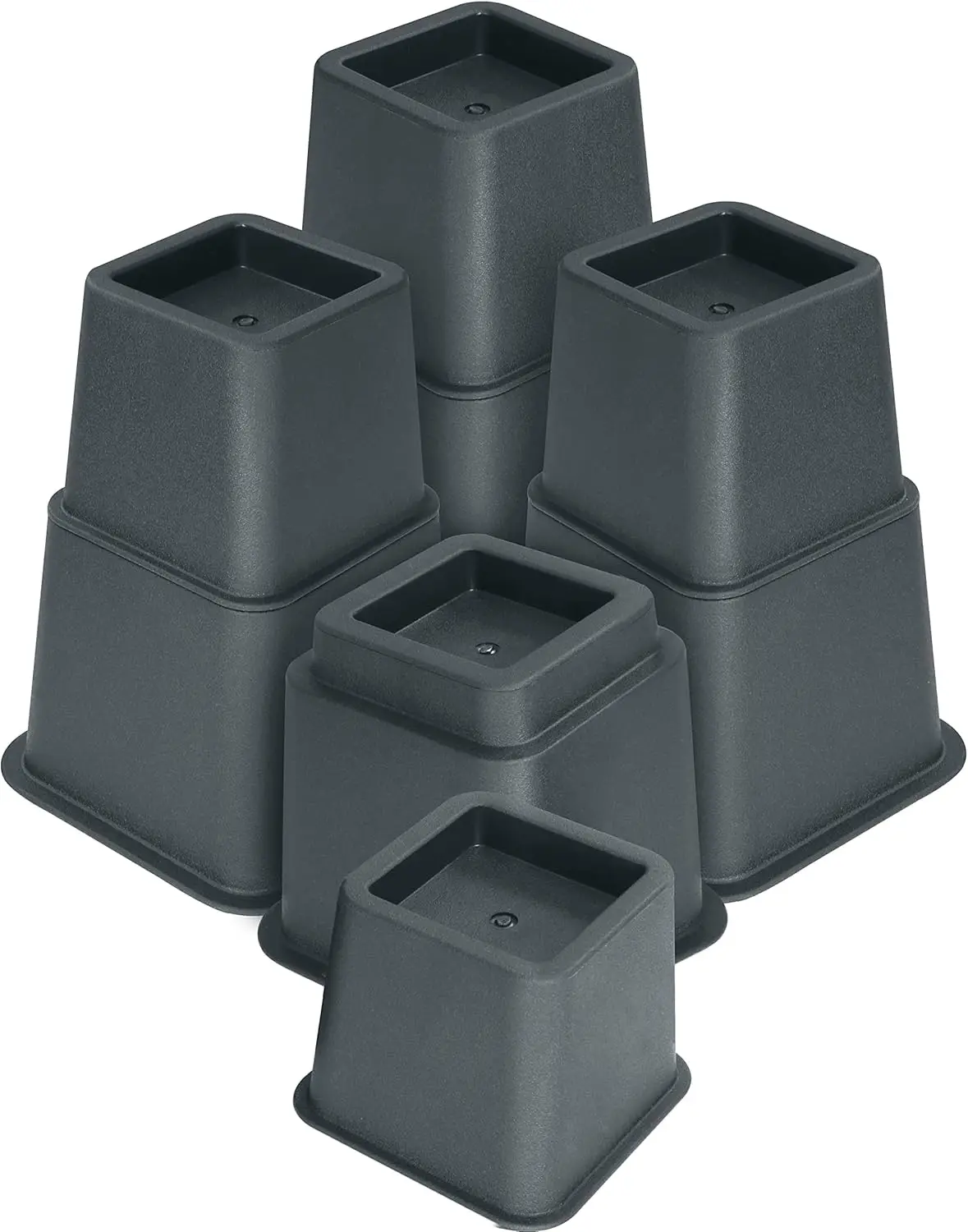 

Adjustable Bed Furniture Risers - Elevation In Heights 3, 5 Or 8 H Heavy Duty Risers For Beds - Supports Up To 1,300 Lbs - (Set