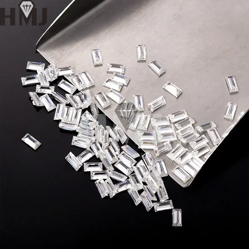 Loose Moissanite Diamond Baguette Step Cut 0.5ct D Color VVS1 Clarity for Rings Necklace Jewelry Making with GRA Certificate