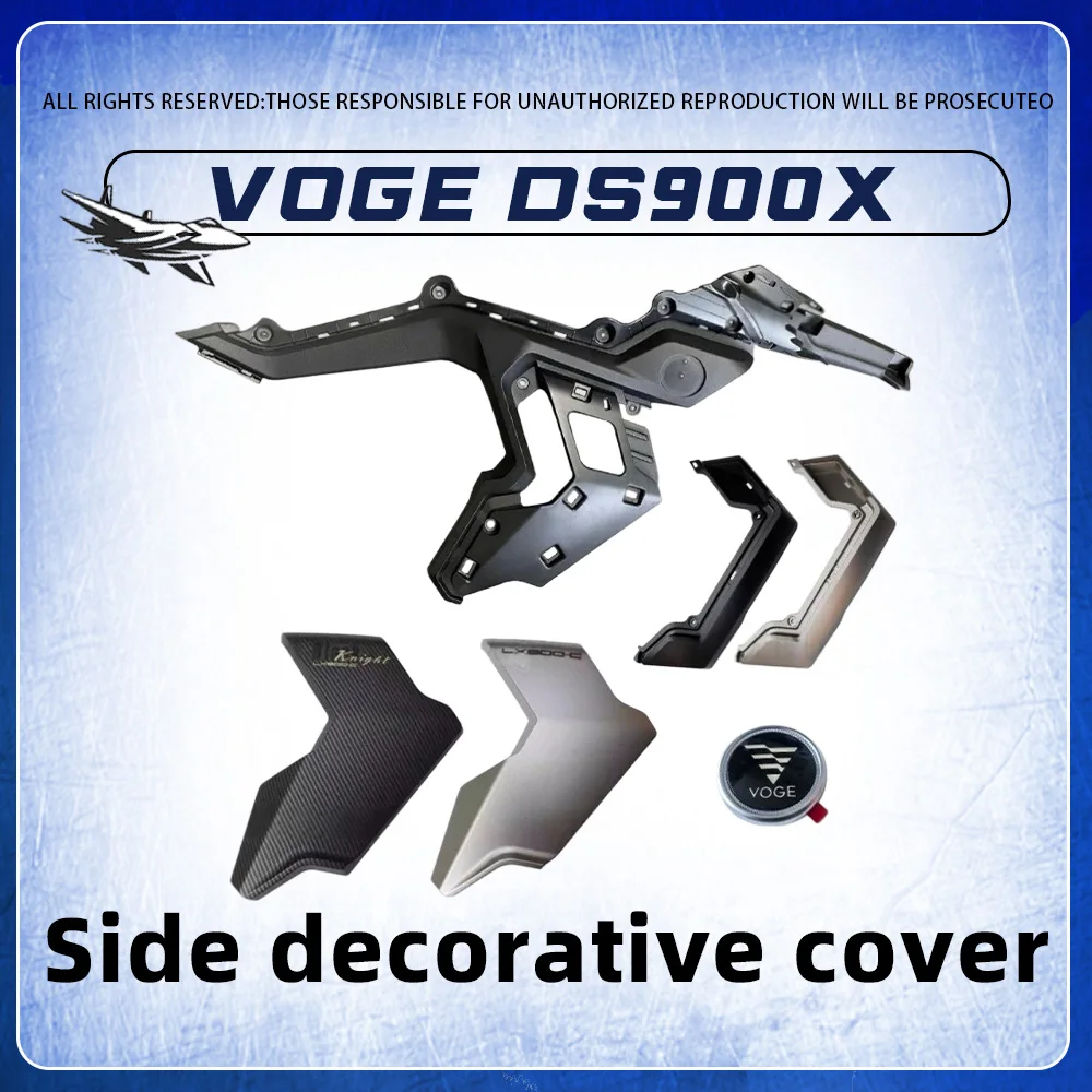 Genuine Windshield Side Decor Cover Protective Panel Hard Emblem Assembly Fit For VOGE DS900X Body Fairing Replacement Parts