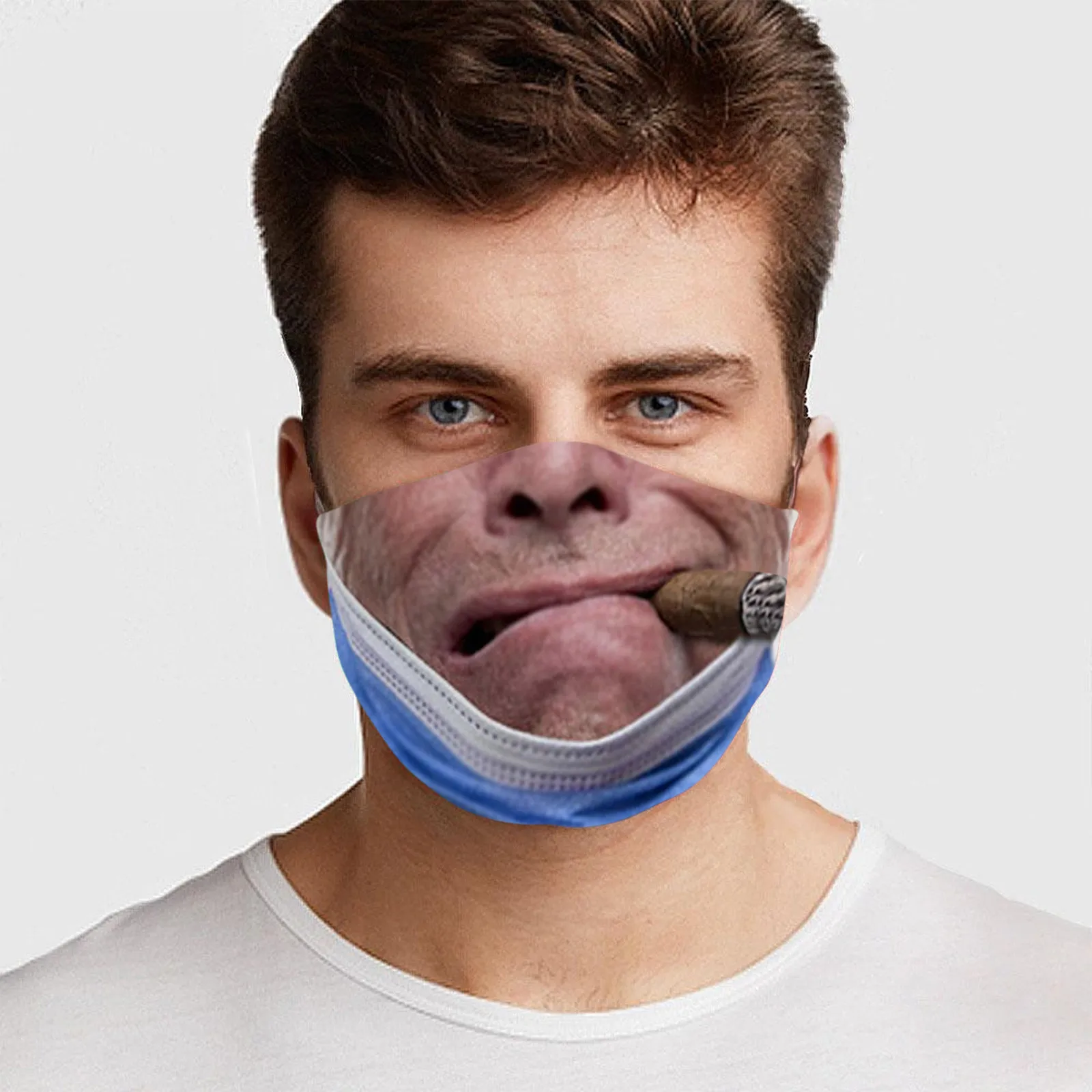 Nieuwe 2024 Volwassen Outdoor Wasbaar Hergebruik Gezichtsmasker Beschermende Print Grappig Mondmasker Geurloos Irritatie-Vrij Comfortabel Masker