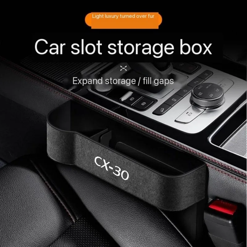 Car Seat Crevice Gaps Storage Box Seat Organizer Gap Slit Filler Holder For CX-30 CX30 Car Slit Pocket Storag Box