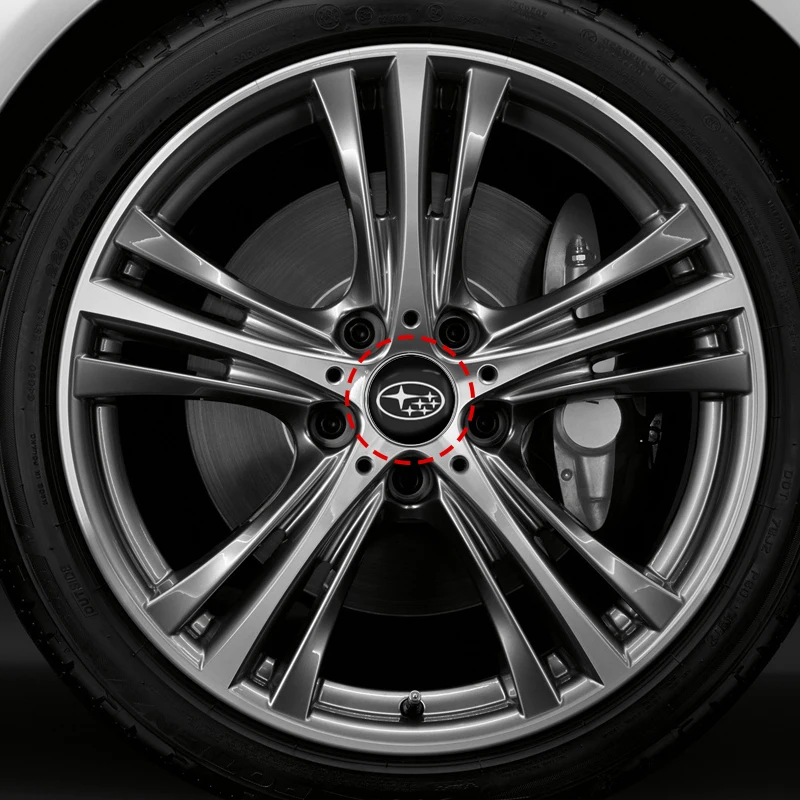 4 قطعة عجلة السيارة غطاء محور مركزي ملصقات الشعار غطاء حافة اكسسوارات لسوبارو WRX STI فورستر تريبيكا ليفورج امبريزا XV Outback