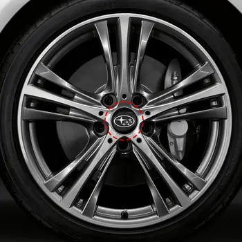 件式汽車輪圈中心蓋標誌貼紙輪圈蓋配件,適用於斯巴魯 WRX STI Forester Tribeca Levorg Impreza XV Outback 8 最佳銷售 速霸陸標誌 - №1