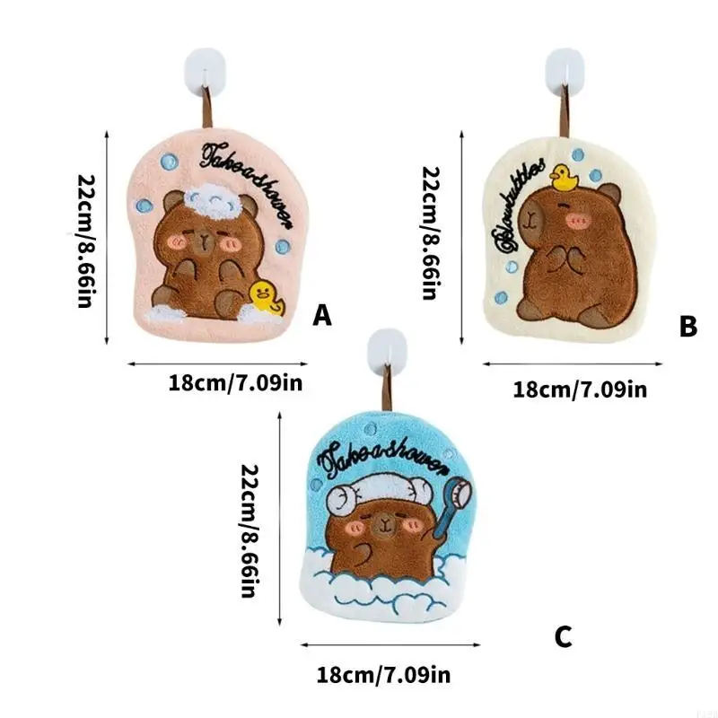 

F19B Adorable Capybara Towel Perfect for Animal Lover and Kids Cleaning Cloth