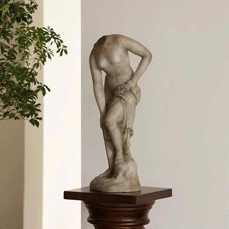 l*-Retro Figure Sculpture, Human Body Art Statues, Creative Artwork Decor ,Living Room Office Desktop Decoration,