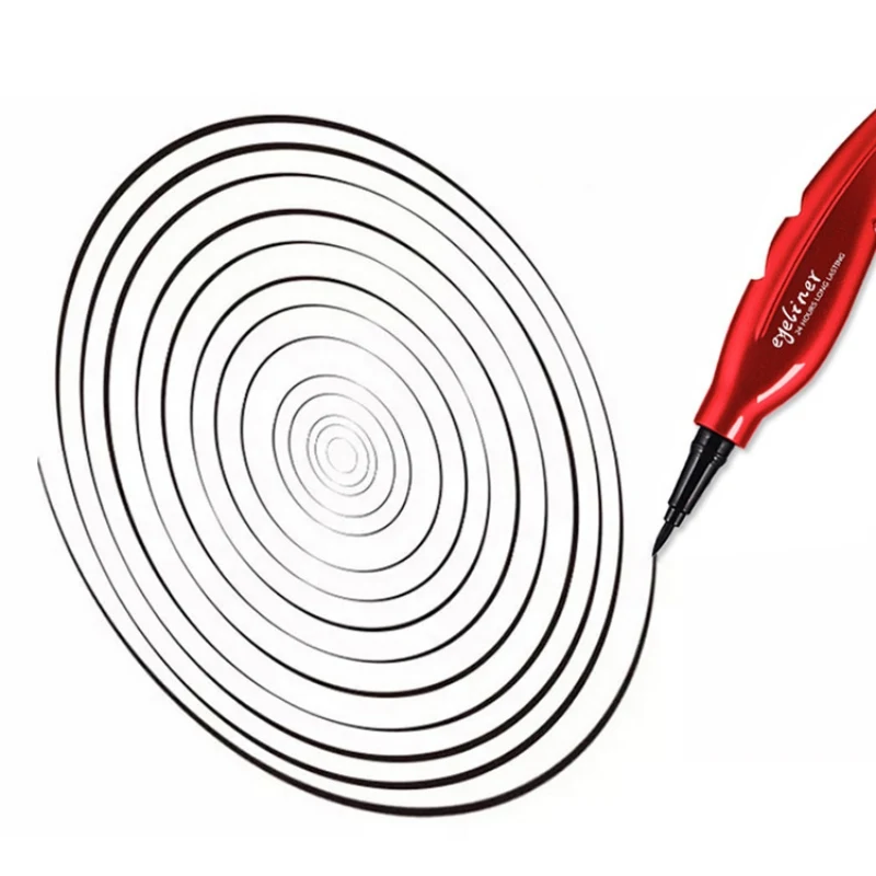 قلم تحديد العيون السائل الأسود ، تصميم على شكل ريشة ، يدوم طويلاً ، مقاوم للماء ، قلم تحديد العين ، مستحضرات تجميل العيون الجميلة