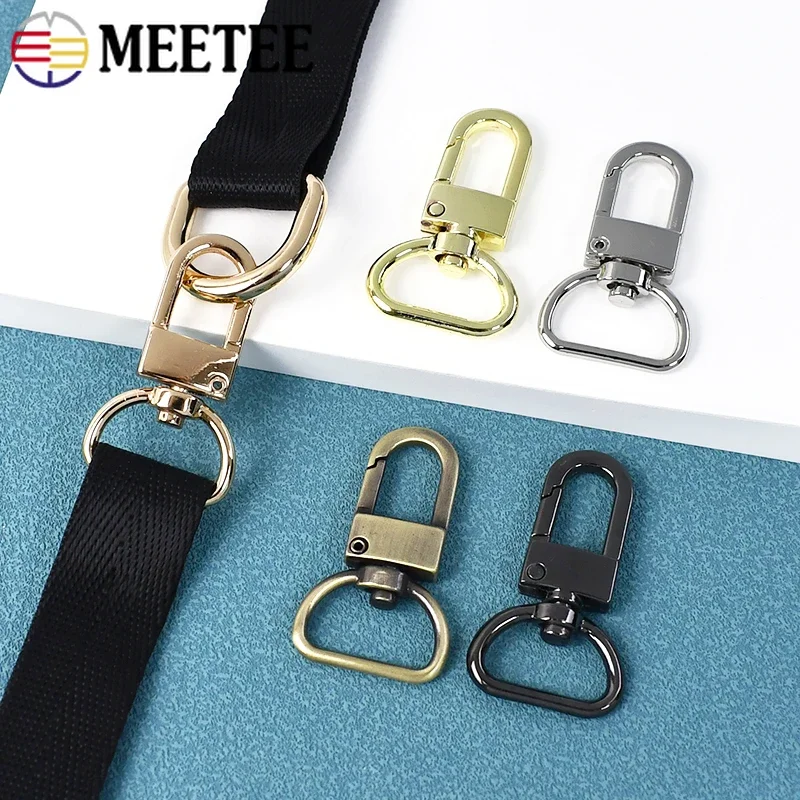 5/10Pcs Meetee 13/16/19mm Metal Buckles D Ring Lobster Swivel  Hook Dog Collar Webbing Snap Carabiner DIY Sewing Accessories