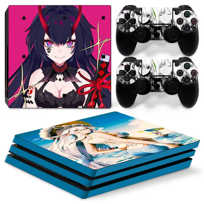 For PS4 Pro Anime Character Sticker, High-Quality Vinyl Decal