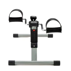 Under Desk Bike Pedal Exerciser Foldable with Electronic Display for Legs and Arms Workout