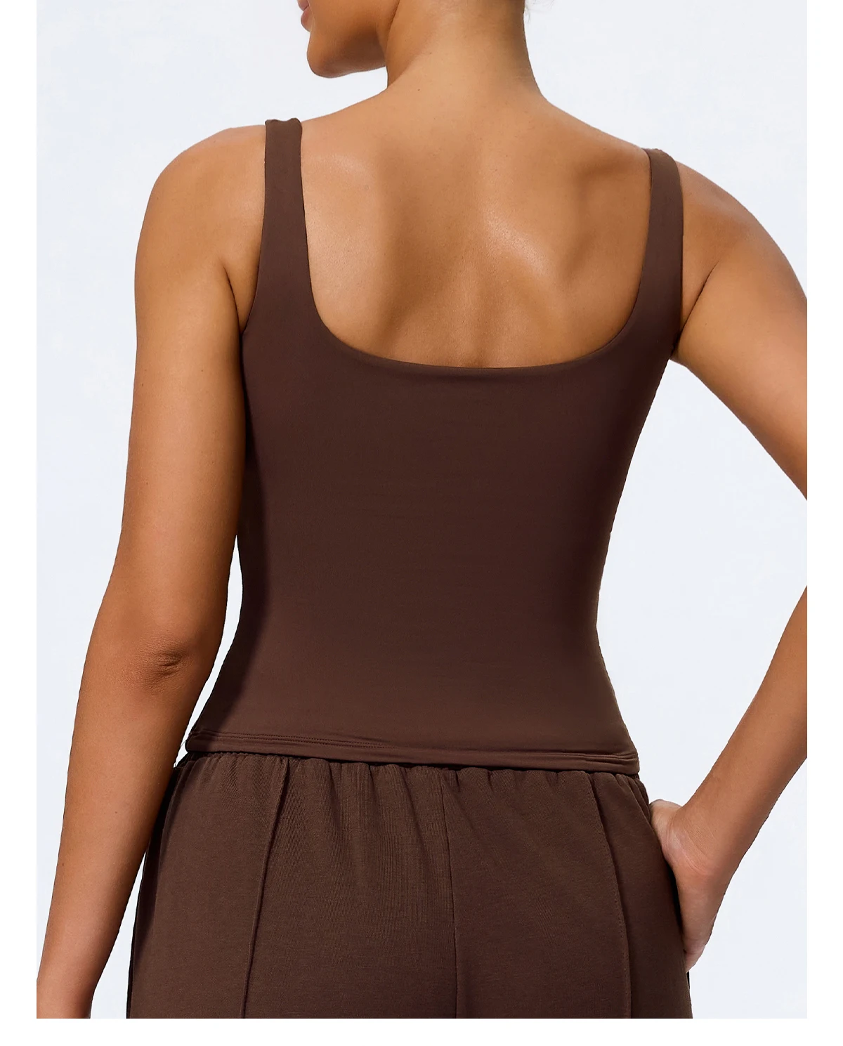 Hearuisavy Sommer Damen Workout Tanktop Gym Enganliegendes Unterhemd Atmungsaktiv Schnelltrocknend Ärmelloses Yoga-Oberteil Lauf-Sportweste – Detail 25