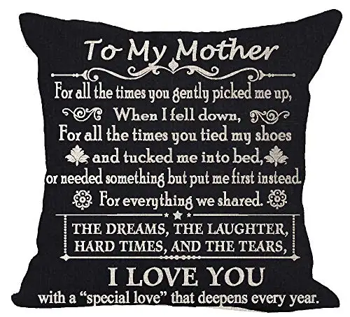 Blessing to My Mom We Share Dreams Laughter Hard Time Tear I Love You Cotton Linen Square Throw Waist Pillow Case