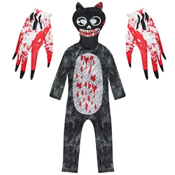 Halloween Costumes for Kids Anime Black Cat Cosplay Boys Girls Bodysuit and Gloves Horror Cartoon Disfraces Cosplay Clothing