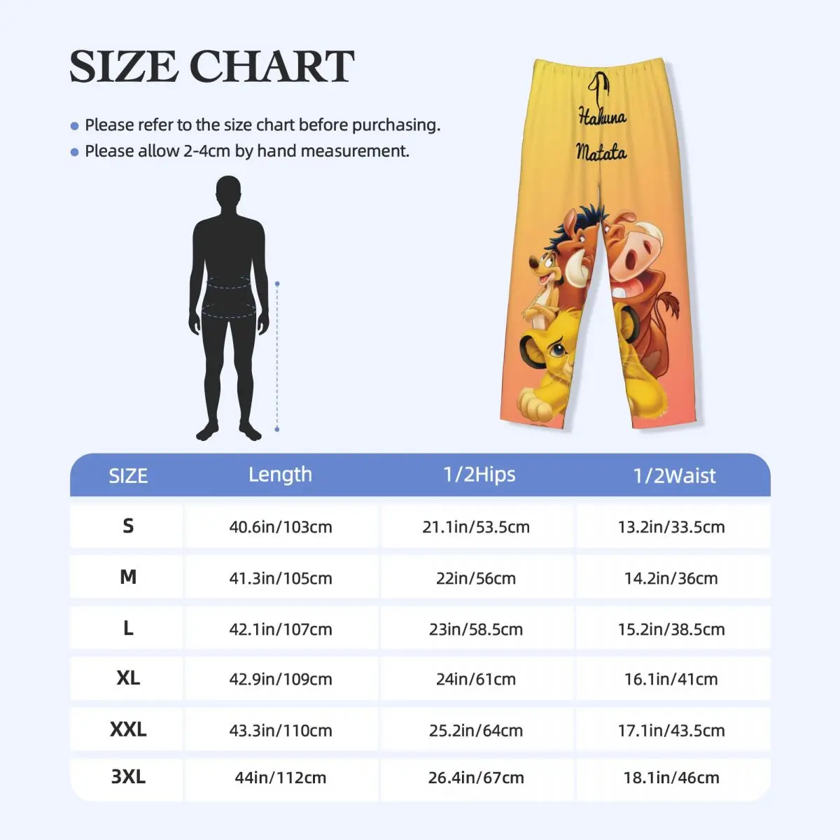 Pantalones de pijama personalizados King Lion Simba para hombre, ropa de dormir con estampado de película de dibujos animados de Hakuna Matata, pantalones con bolsillos