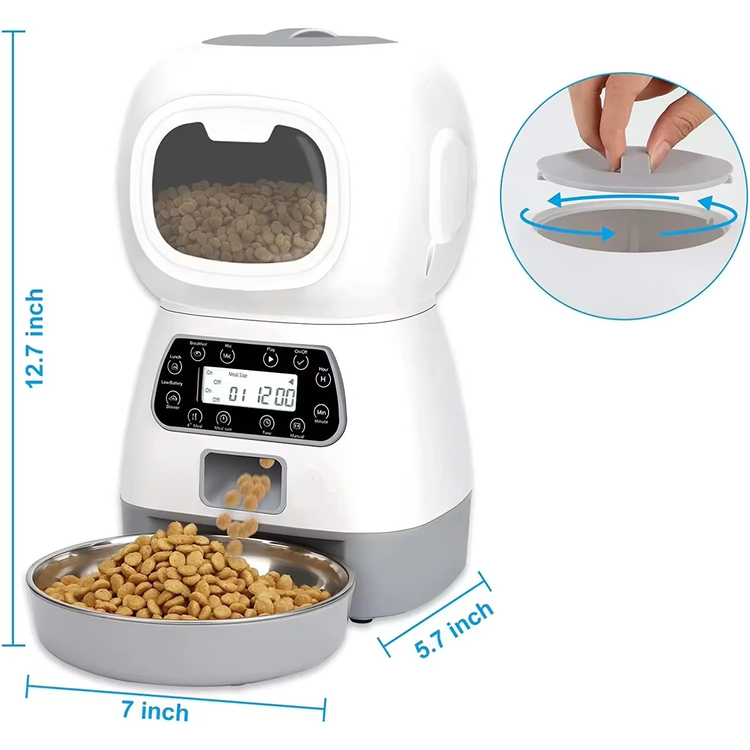 3.5L Automatic Pet Feeder Smart Food Dispenser For Dog Cat Bowl Timer Robot Pet Feeding Water Dispenser Auto Sensor Cat Fountain