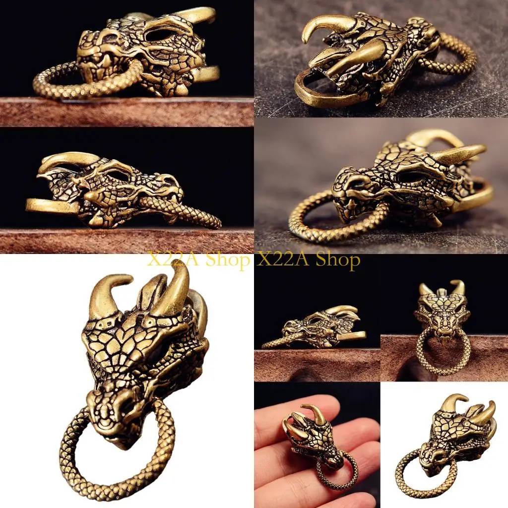 Unique Brass Artistic Dragon Beads for Creative DIY and Crafting Lanyard Activity