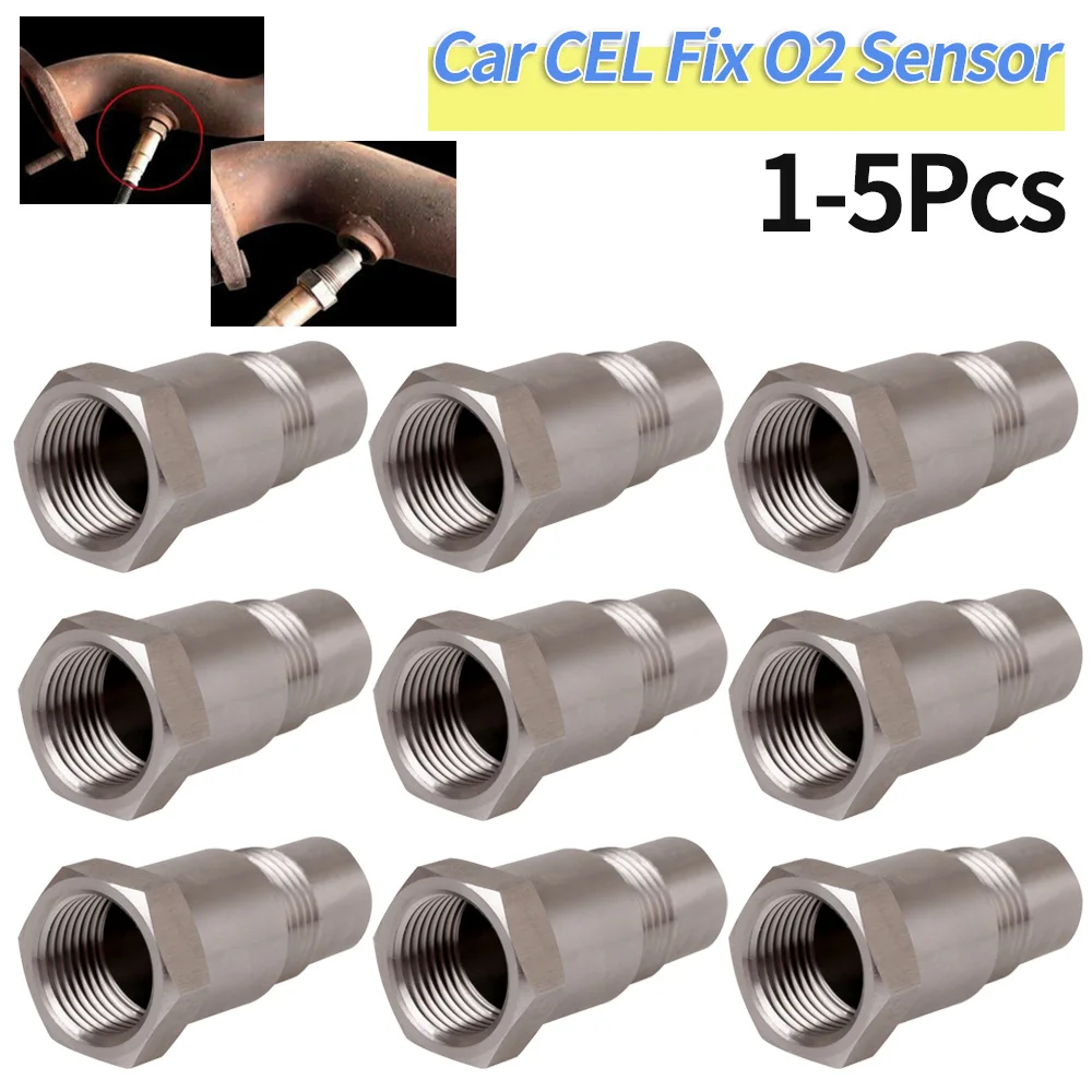 1-5PCS Car CEL Eliminator Oxygen O2 Sensor Fix Check Engine Light Eliminator Adapter With Filter M18 x 1.5 Car Accessories