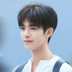 Korea Style Hair Extensions Synthetic Daily Use Handsome Young Male Wigs Breathable Head Cover Straight Wig Hat for Men