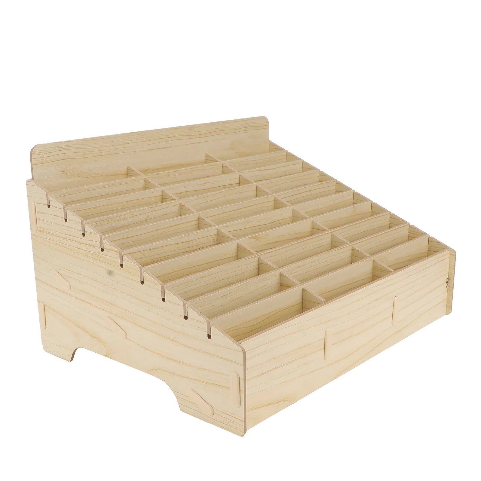 1Pcs Wooden Phone Storage Box Multi-Grid Cell Phone Management Box for Classroom Temporary Storage Display Organizer