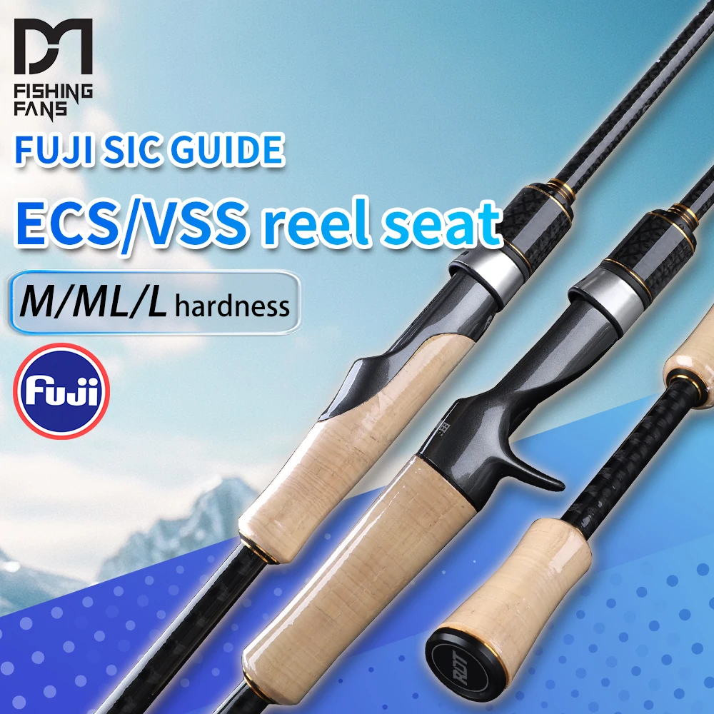 

Удочка для морской рыбалки FISHINGFANS из карбона TORAY T1100 с кольцами FUJI SIC и катушкодержателем FUJI ECS VSS, 1.92м, 2.1м, 2.28м, класс мощности L, ML, M, с рукояткой из пробки AAA, для ловли морского окуня