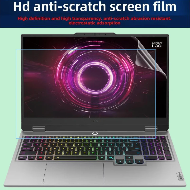

For New LOQ 15AHP10/15IRX10 silicone keyboard film Essential 15IRX11 laptop screen film HD anti-blue light toughened screen film