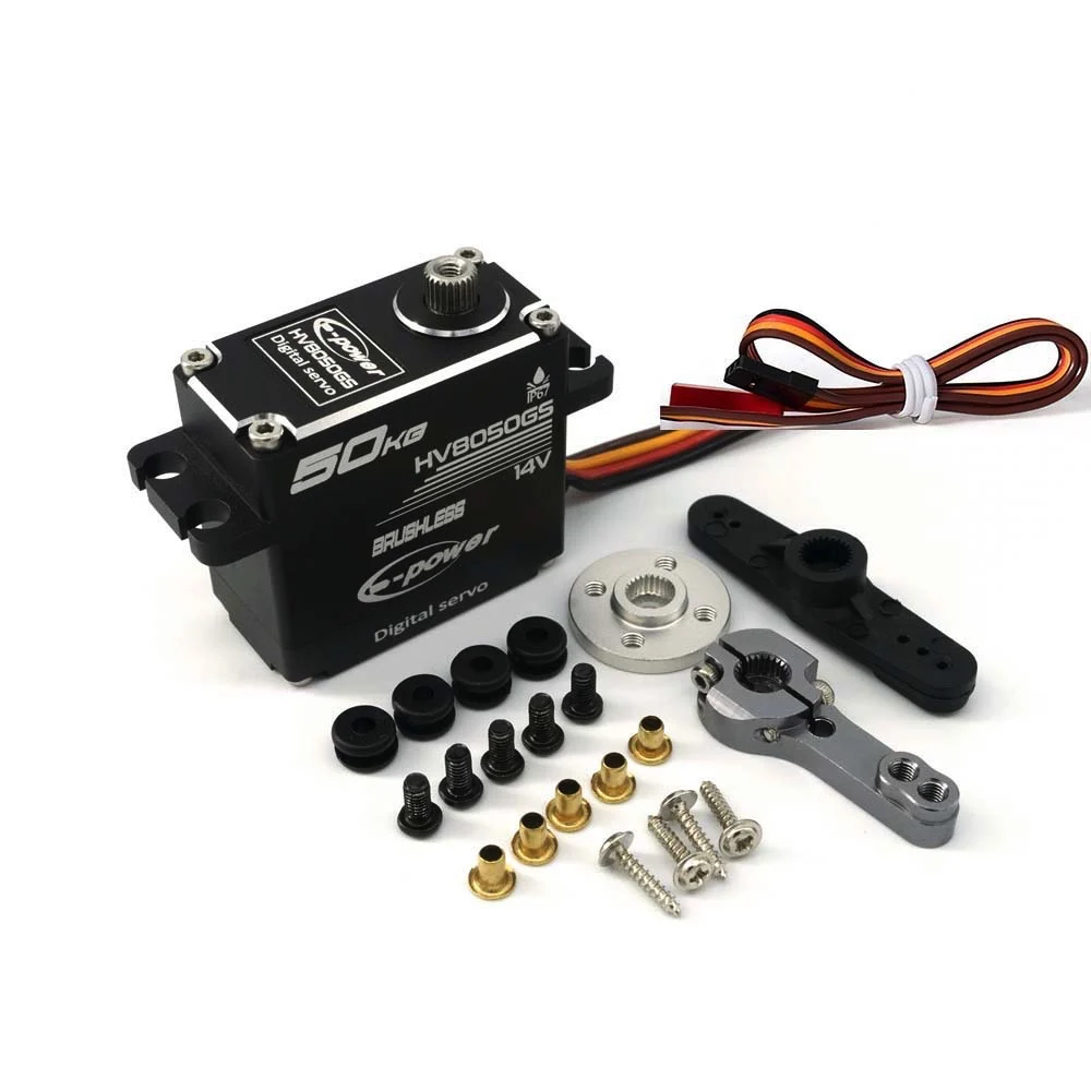 E-Power RC Servo 60KG High Torque Waterproof Digital Metal Gear Servo 25KG 35KG 45KG For 1/8 1/10 Traxxas TRX4 SCX10 RC Car