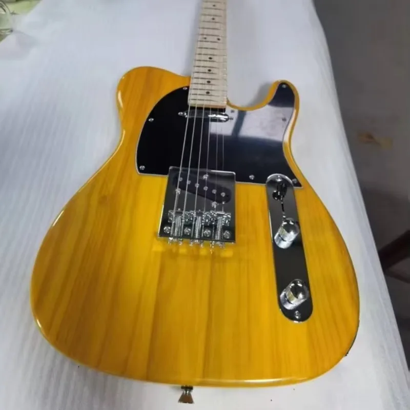 STLF venta al por mayor personalizada T buena calidad diapasón de arce cuello de arce madera Natural L guitarra eléctrica fábrica eléctrica