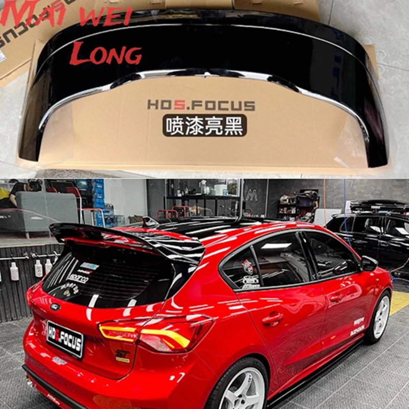 For focus ST Line hatchback sports spoiler extension cap tail ABS texture bright black special vehicle supplies 2019 2021 2022