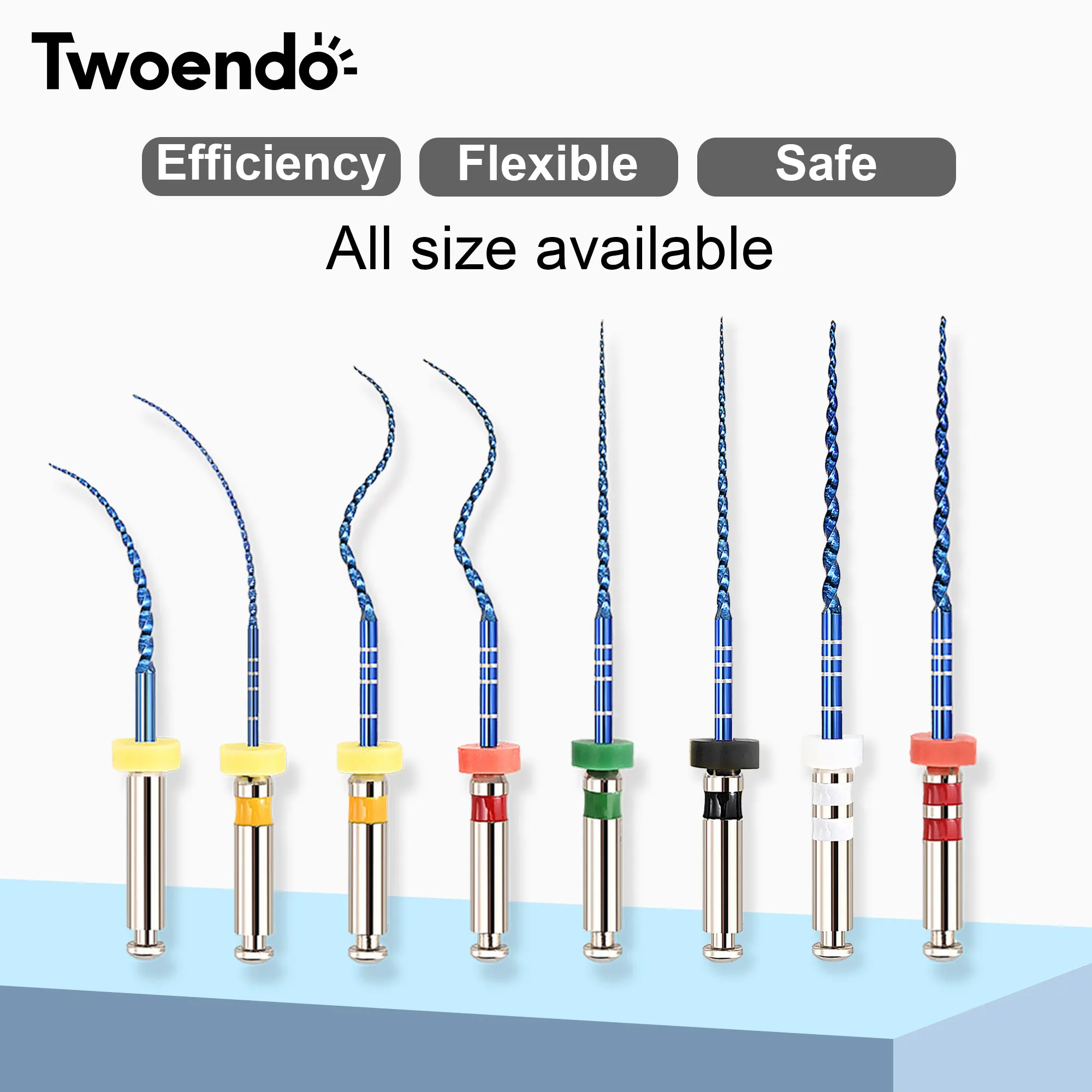 

Twoendo Dental Endo Files 04 06 Taper Blue Endodontic Files Niti Rotary Heat Activated File 31mm Preparing Root Canal Treatment