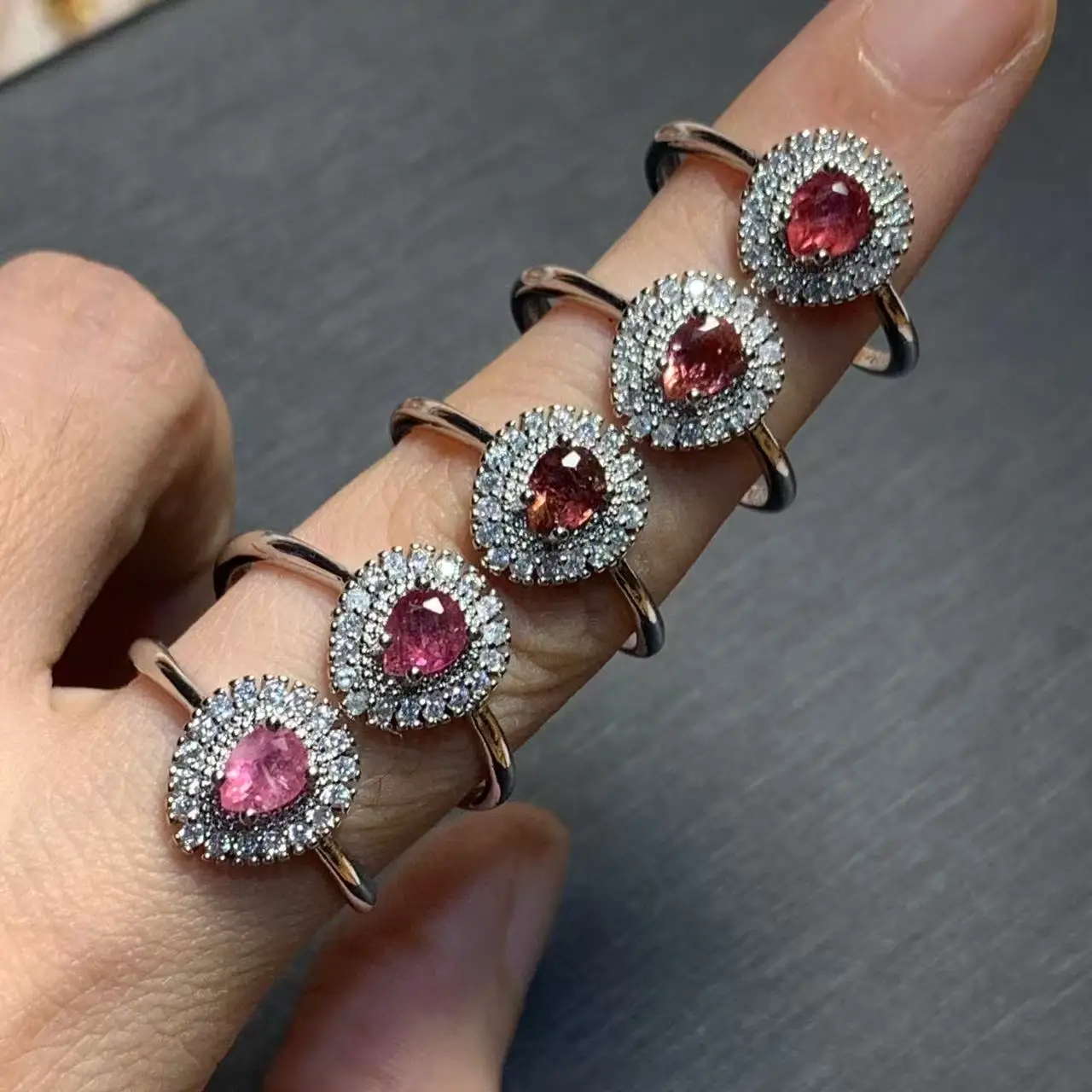 

Vintage Natural PINK Spinel Ring For Women Copper Simple Fine Jewelry Stone Gemstone Classic Style