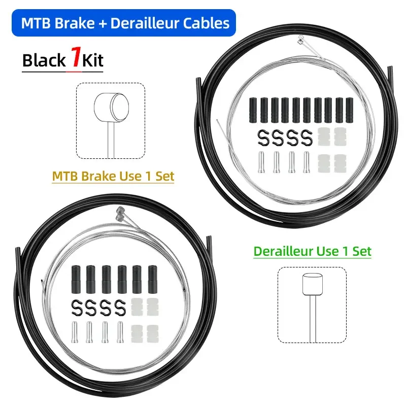 Bremsschaltwerk Kabel Kit Carbon Stahl Draht MTB Rennrad Vorne Hinten Innenleitung Shifter Kabel Draht Schnalle Disc System Teile