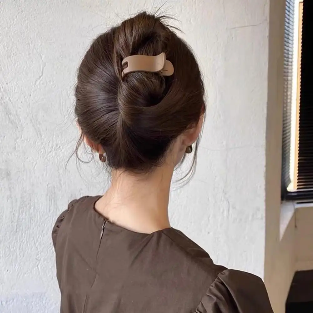 Women Retro Hair Claw Clip Frosted Meatball Head Fixed Hairpin Ponytail Clip Hair Styling Tools Hair Accessories Headwear