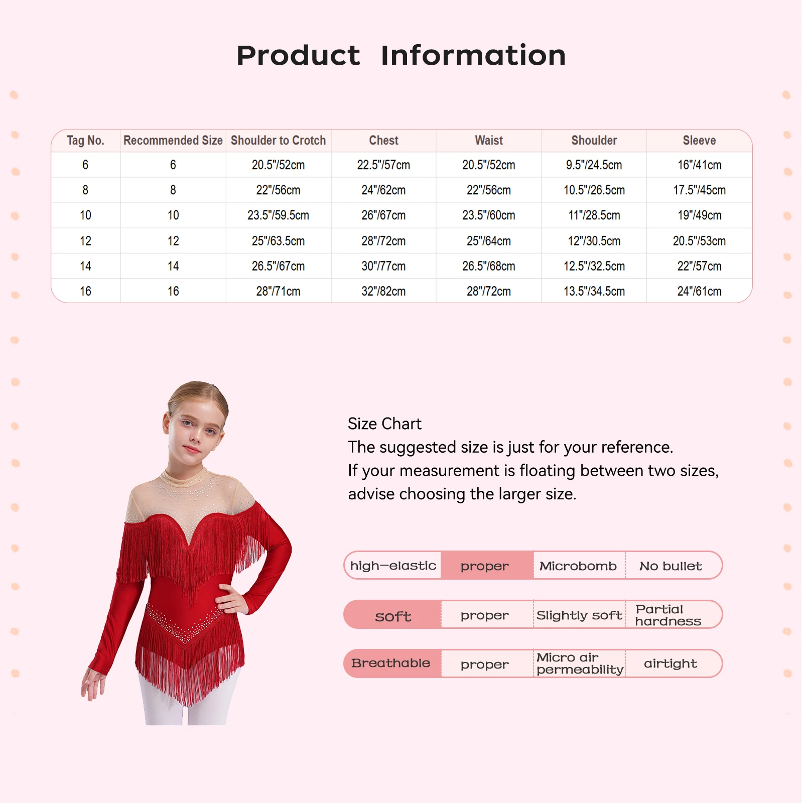 Body da ballo latino per bambina con nappa, strass, body in rete, vestito da competizione di ballo professionale, costume da salsa cha-cha samba