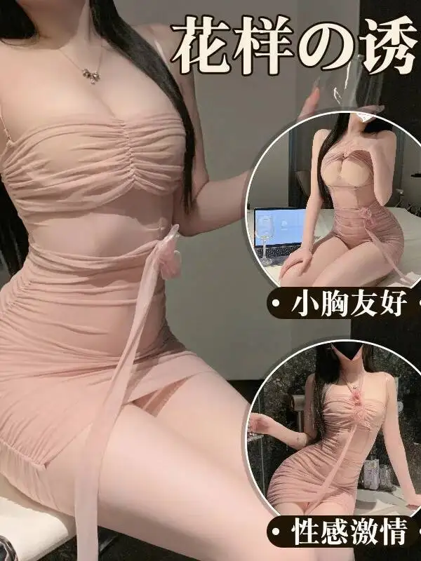 เดรสลายดอกไม้แบบผูกคอ ดีไซน์หรูหรา เซ็กซี่ โชว์หลัง คอวีลึก สายเดี่ยว ไร้แขน ทรงเข้ารูป ช่วยพรางสะโพก รุ่น L1KD