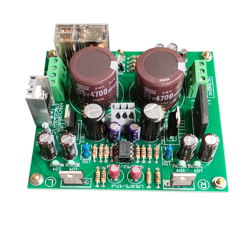 

Плата усилителя мощности LM1875T HIFI для энтузиастов высокого качества с передней кабиной, с защитой рупора, готовая плата 2.0