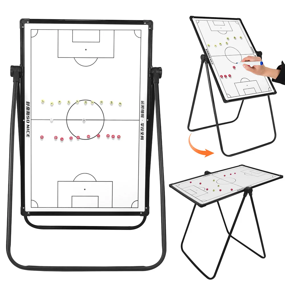 

Magnetic Soccer Tactical Board Football Coaching Clipboard Coaches Clipboard Tactics Whiteboard Football Coach Board with Stand