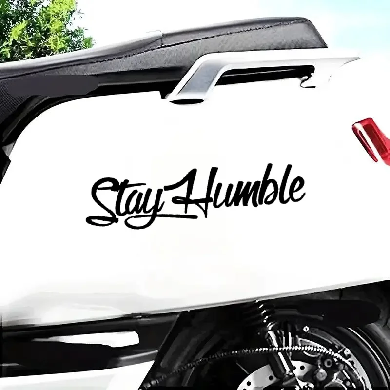 Stay Humble Car Stickers, 30x8cm JDM Vinyl Decal, Fantasy Theme, Suitable for Car,Truck,RV, Laptop, Humorous Vehicle