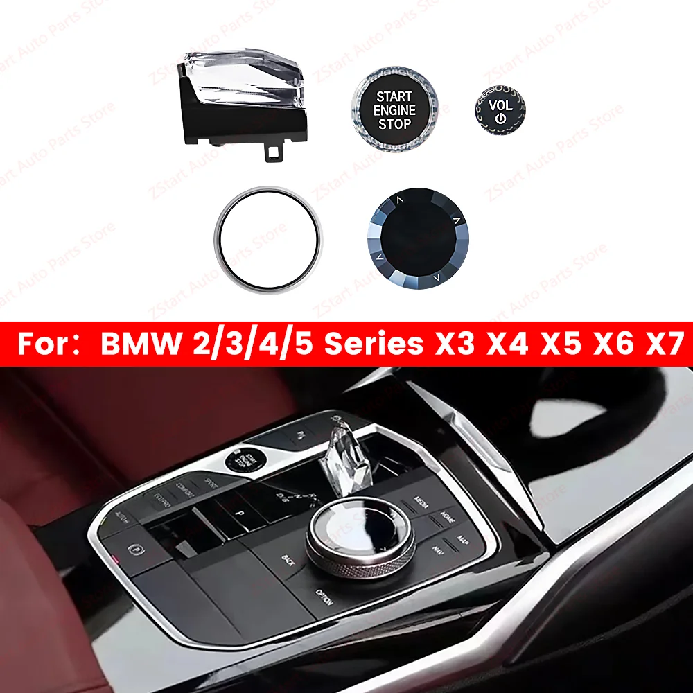 

RHD Crystal Gear Paddle Shifter Lever Knob For BMW 2 3 4 Series G20 G21 G22 G26 G28 X3 X4 X5 X6 X7 Engine Start Button Kit 4pcs