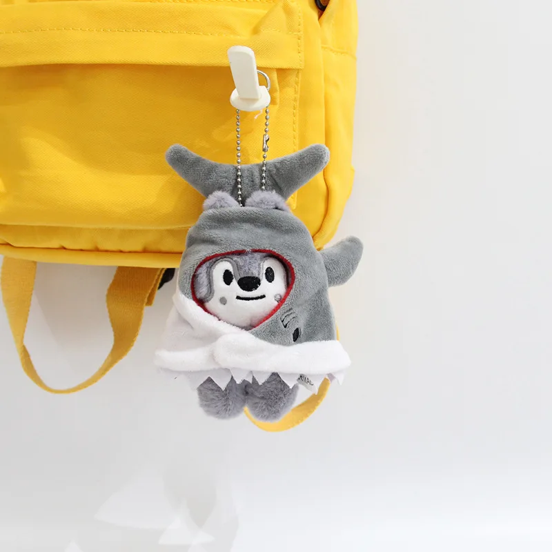 2026 New Shark Hooded Plush Doll Keychain Pendant Stuffed Animal Cape Toy Cute Kawaii Bag Charm Gift for Kids view 2