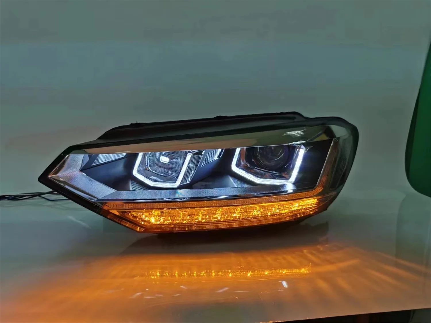 

For Volkswagen vw Touran L Car Front Led Headlight Daytime Running light DRL Head lamp Low High Beam With Turn Signal