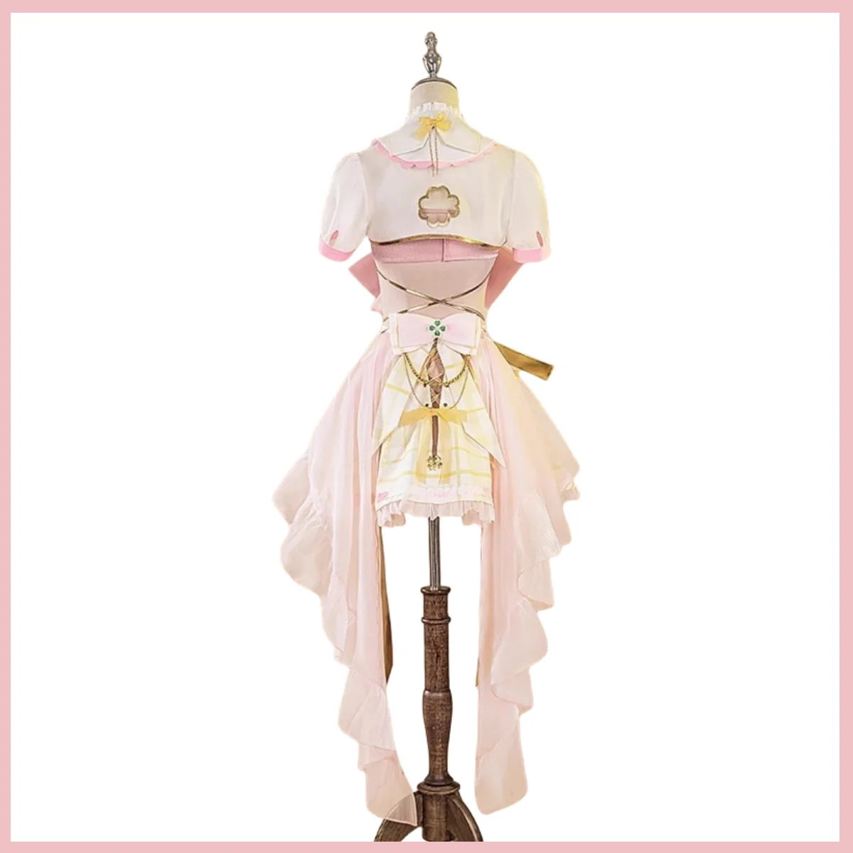 ZanTaffy-Costume de Cosplay Virtuel pour Femme, Jupe Lolita Rose, Robe de Soirée, Chapeau, Combinaisons Sexy, Carnaval Mignon Trempé